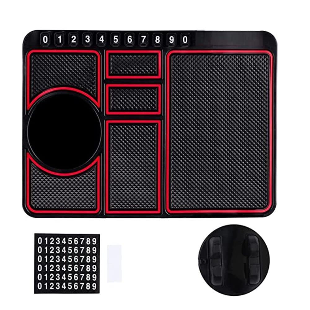SkyShopy Car Accessories Anti-Slip Car Dashboard Mat & Mobile Phone Holder Mount - Universal Non Slip Sticky Rubber Pad for Smartphone, GPS Navigation, God Idols, Toys, Coins SkyShopy Car Accessories Anti-Slip Car Dashboard Mat & Mobile Phone Holder Mount - Universal Non Slip Sticky Rubber Pad for Smartphone, GPS Navigation, God Idols, Toys, Coins
